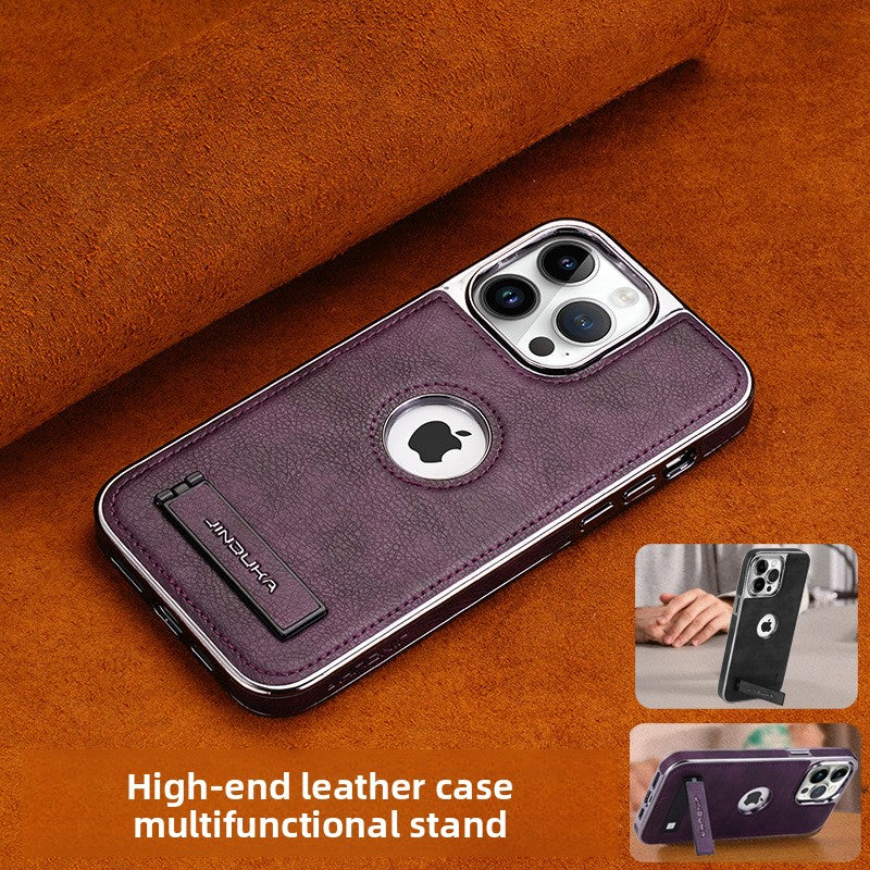 Genuine Leather iPhone Case with Bracket