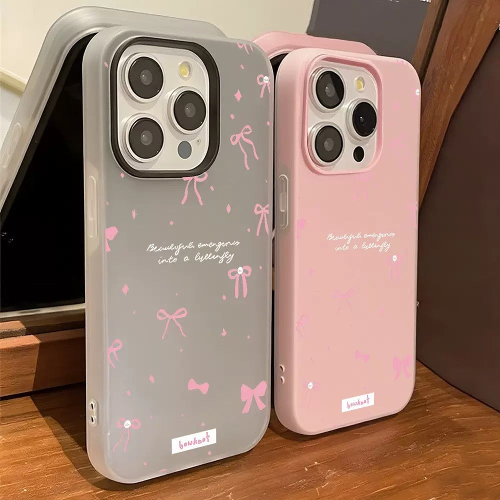 Pink Bow Design Phone Case