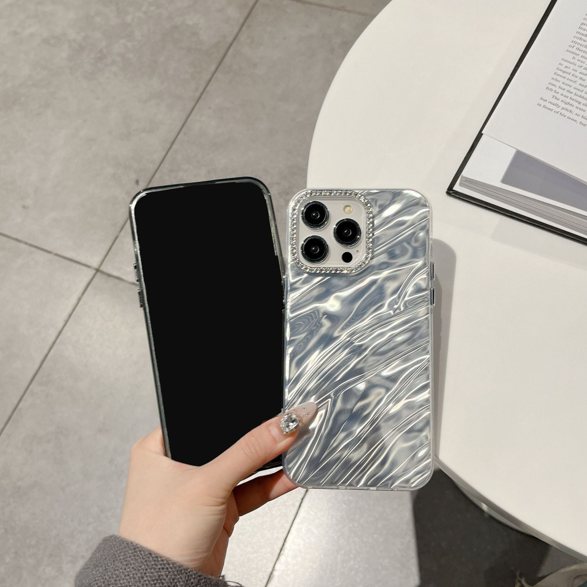 Luxury Rhinestone Detachable Lens Phone Case