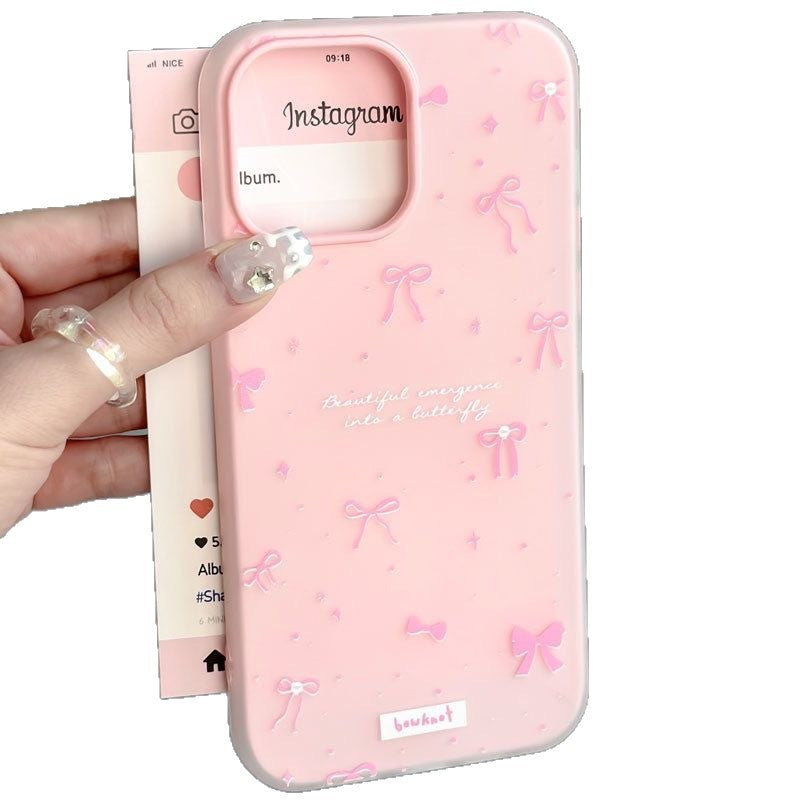 Pink Bow Design Phone Case
