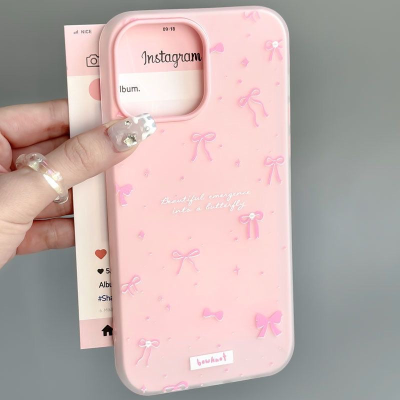Pink Bow Design Phone Case