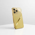 Electroplated Gold Tempered Glass Phone Case for iPhone