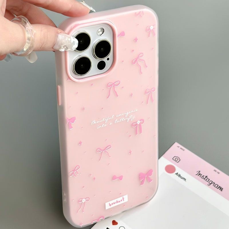 Pink Bow Design Phone Case