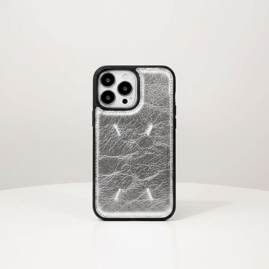 Embroidered Leather Phone Case for Apple iPhone