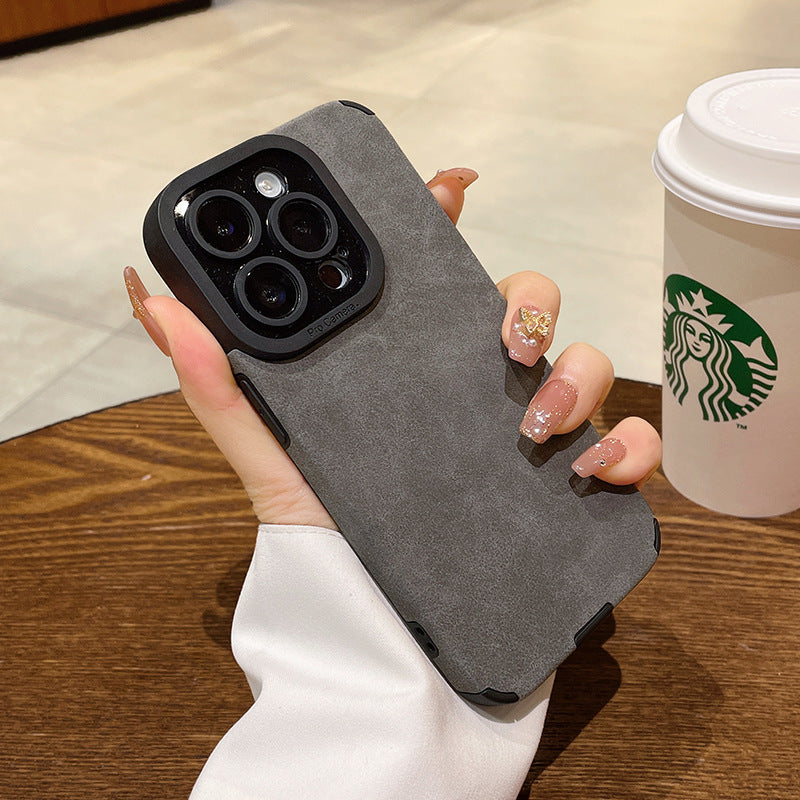 Leather-covered iPhone case
